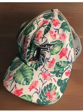 Miami marlins Florida marlins floral trucker baseball cap
